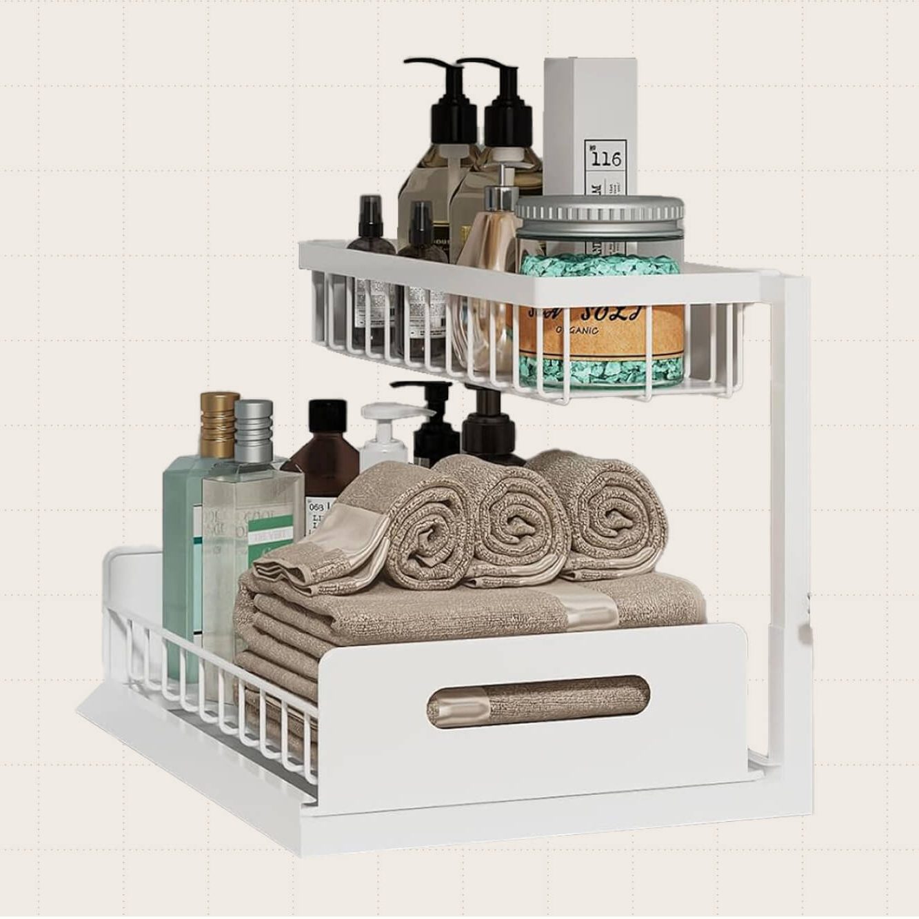 REALINN Under Sink Organizer, Two-Pack