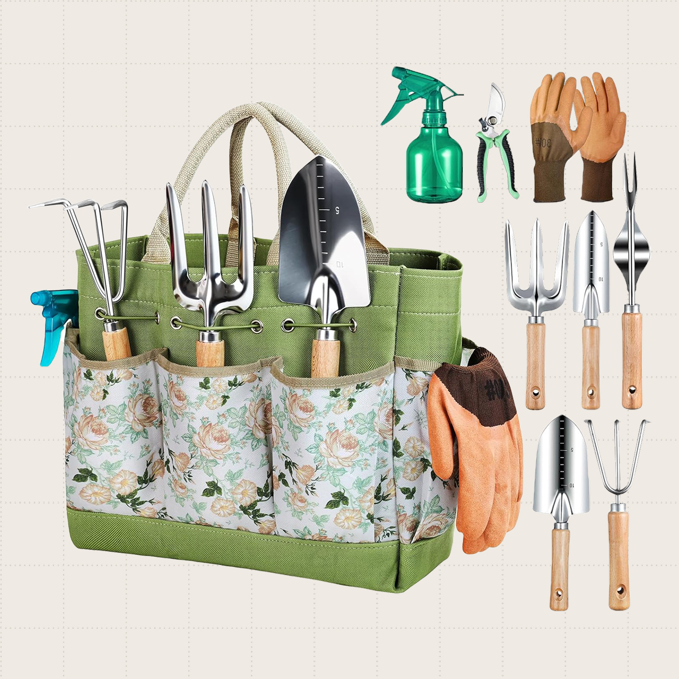 Grenebo Nine-Piece Gardening Tool Set
